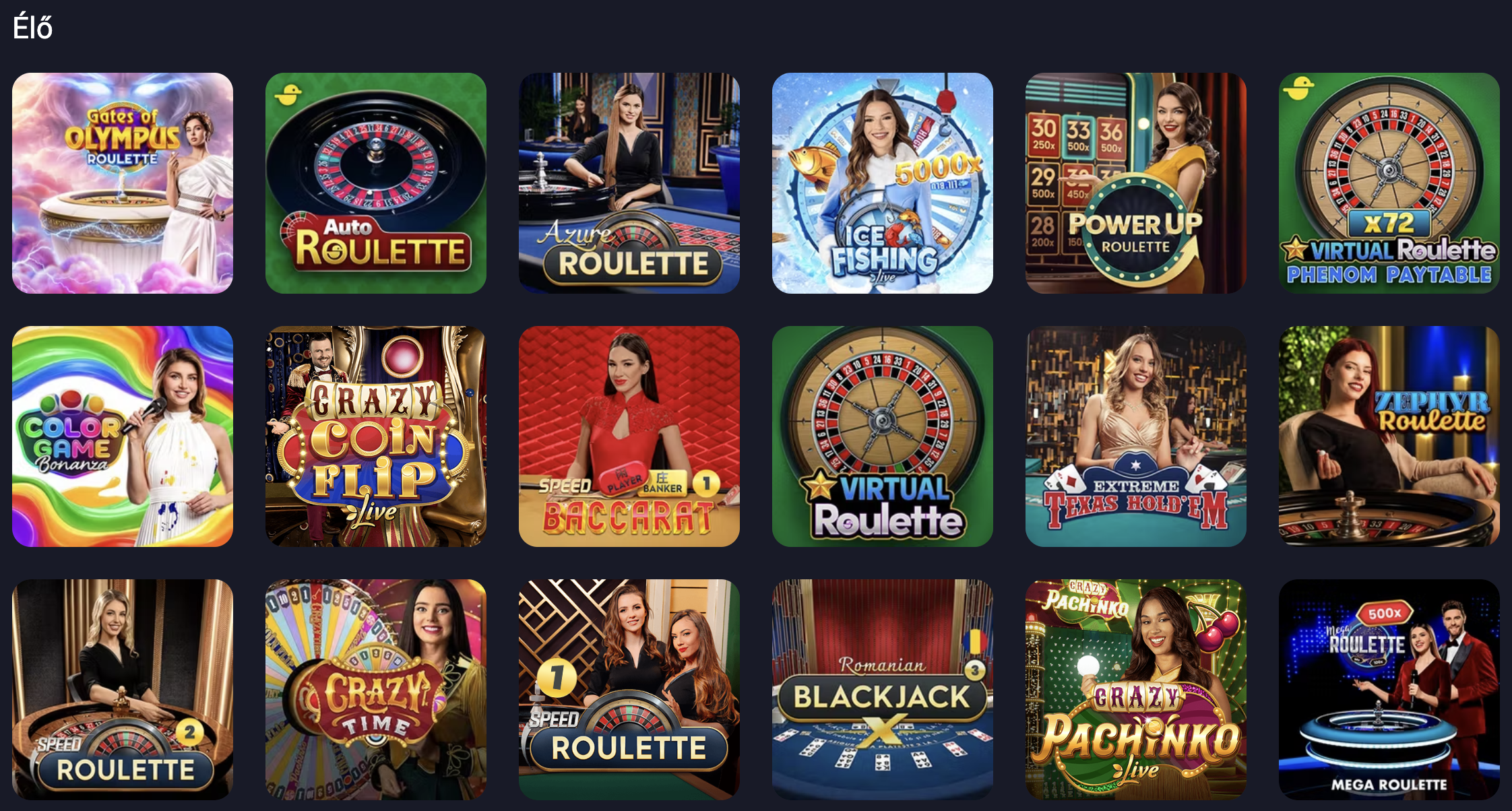 VOX Casino élő kaszinó