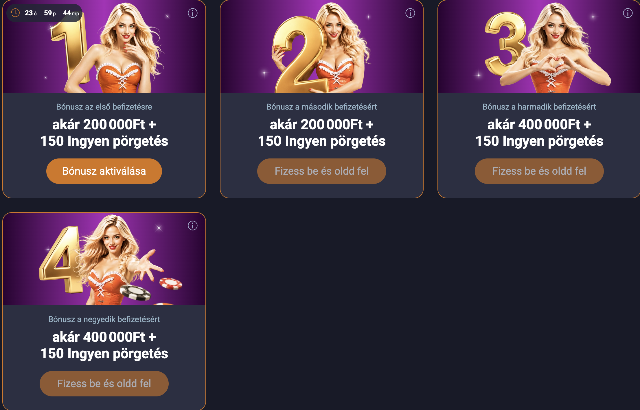 üdvözlő bónusz VOX Casino