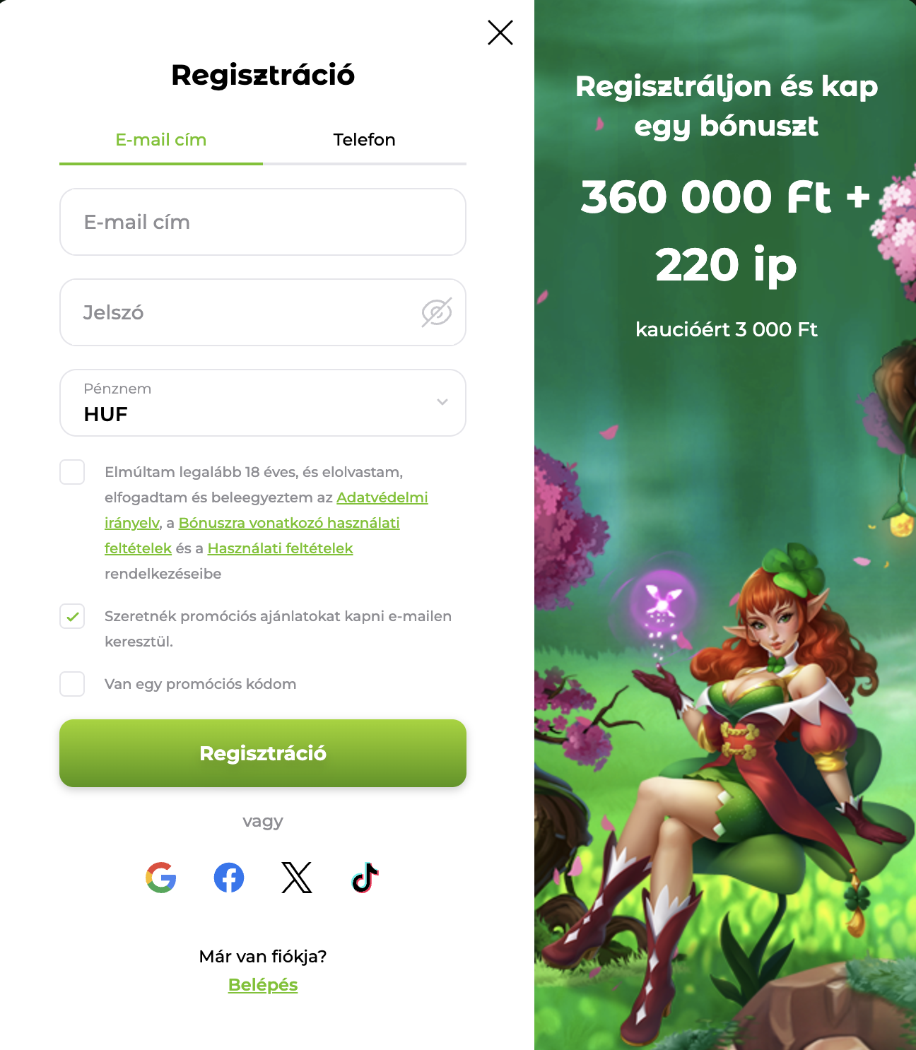 verde casino belépés