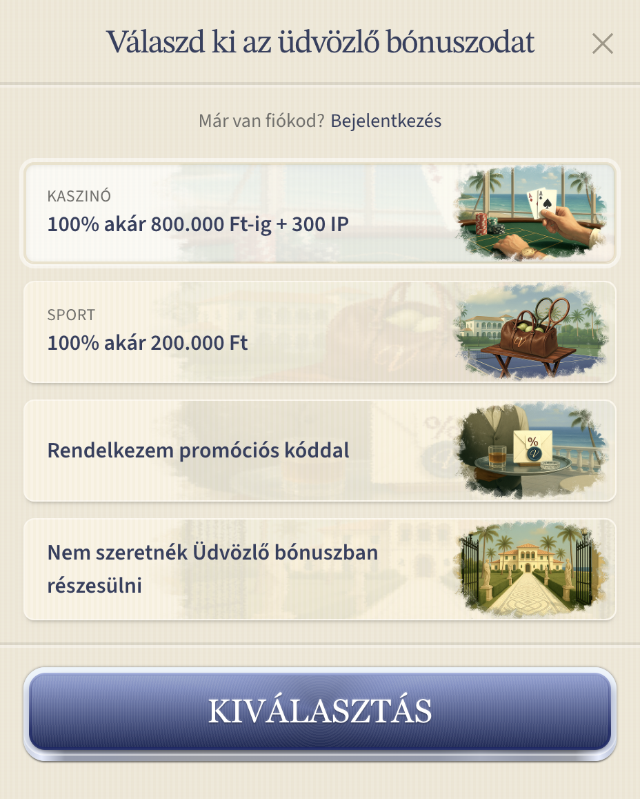 VipLuck kaszinó regisztráció