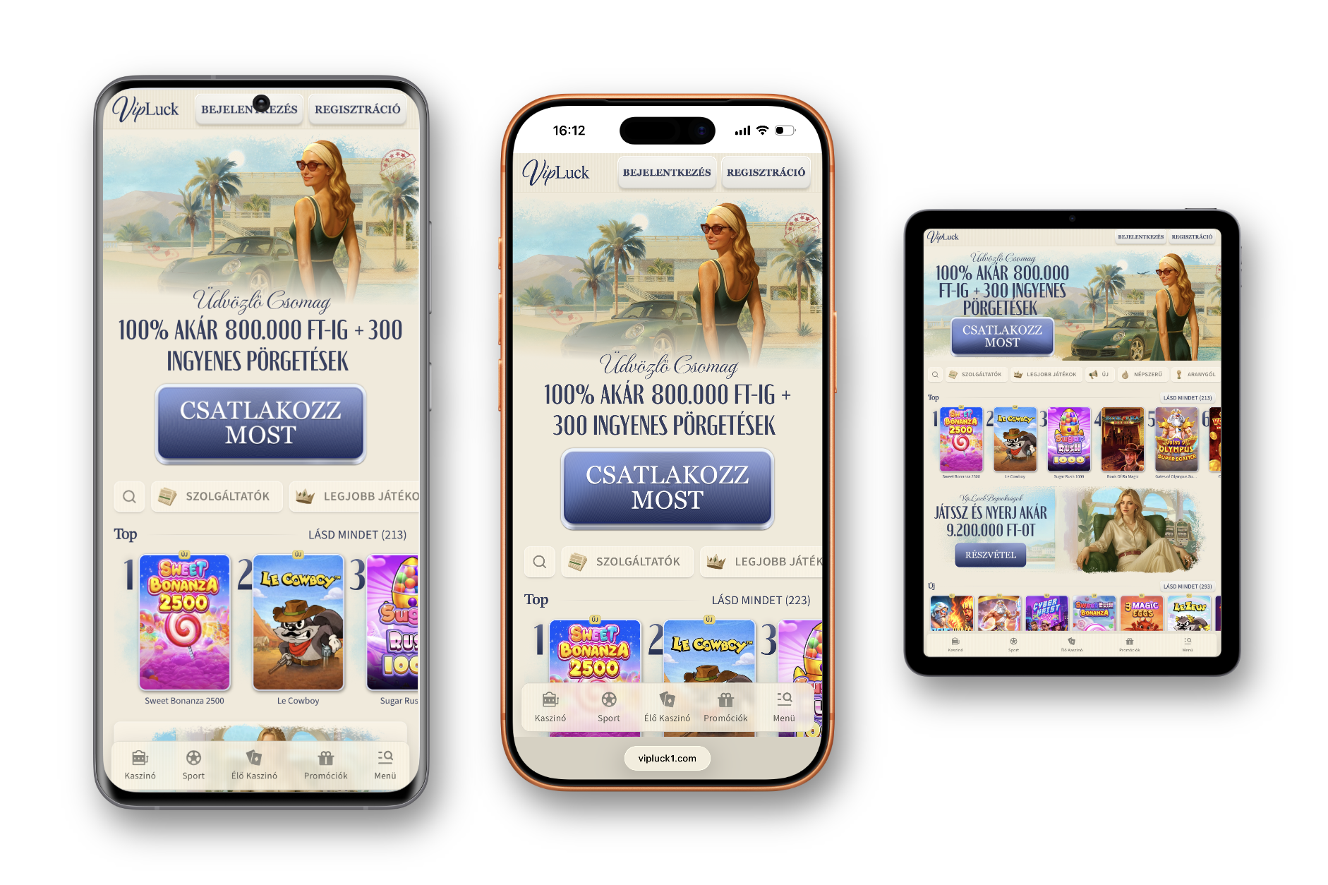 VipLuck mobile kaszinó