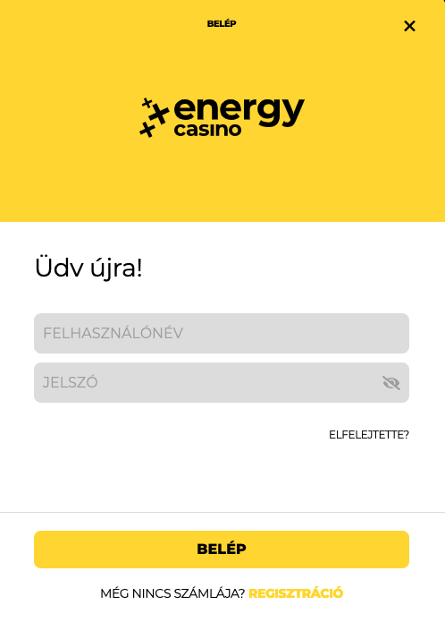 EnergyCasino bejelentkezés
