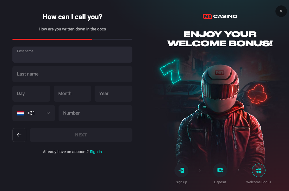 n1 casino log in