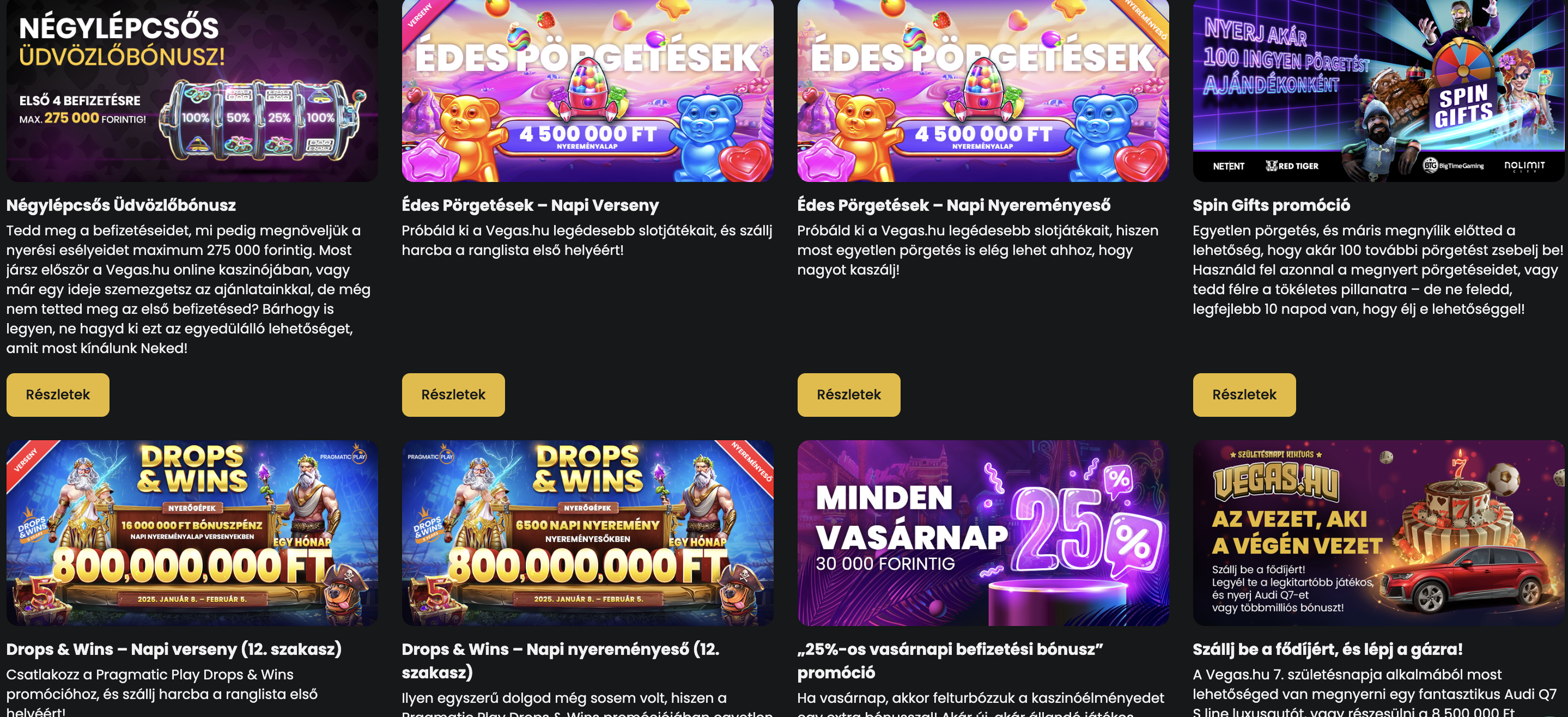 üdvözlő bónusz vegas.hu