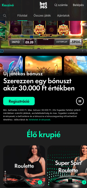 bet365 kaszinó mobil