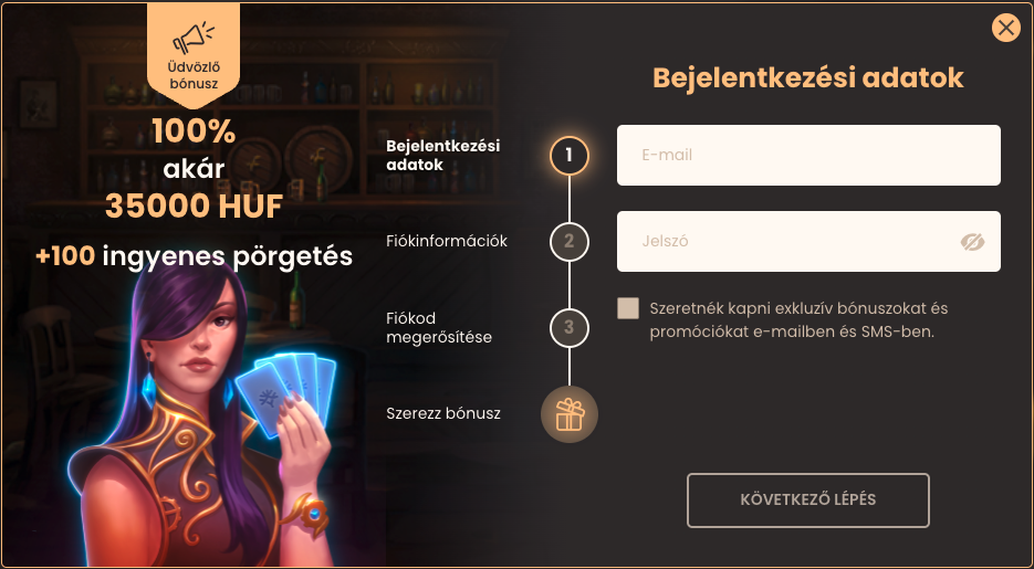 National Casino regisztráció